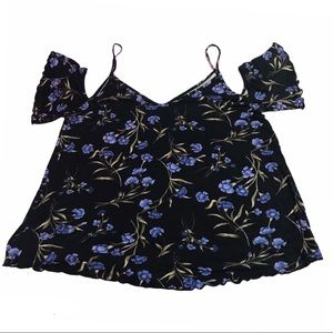 AMERICAN EAGLE Flower Printed top shirt/Size: L